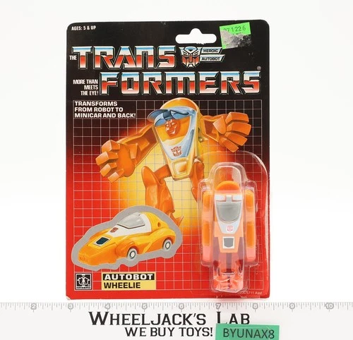 Wheelie 100% Complete W/CARDBACK & BUBBLE NEAR MINT 1986 G1 Transformers