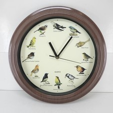 12.5 Bird Sounds Wall Clock Singing Quartz Te...