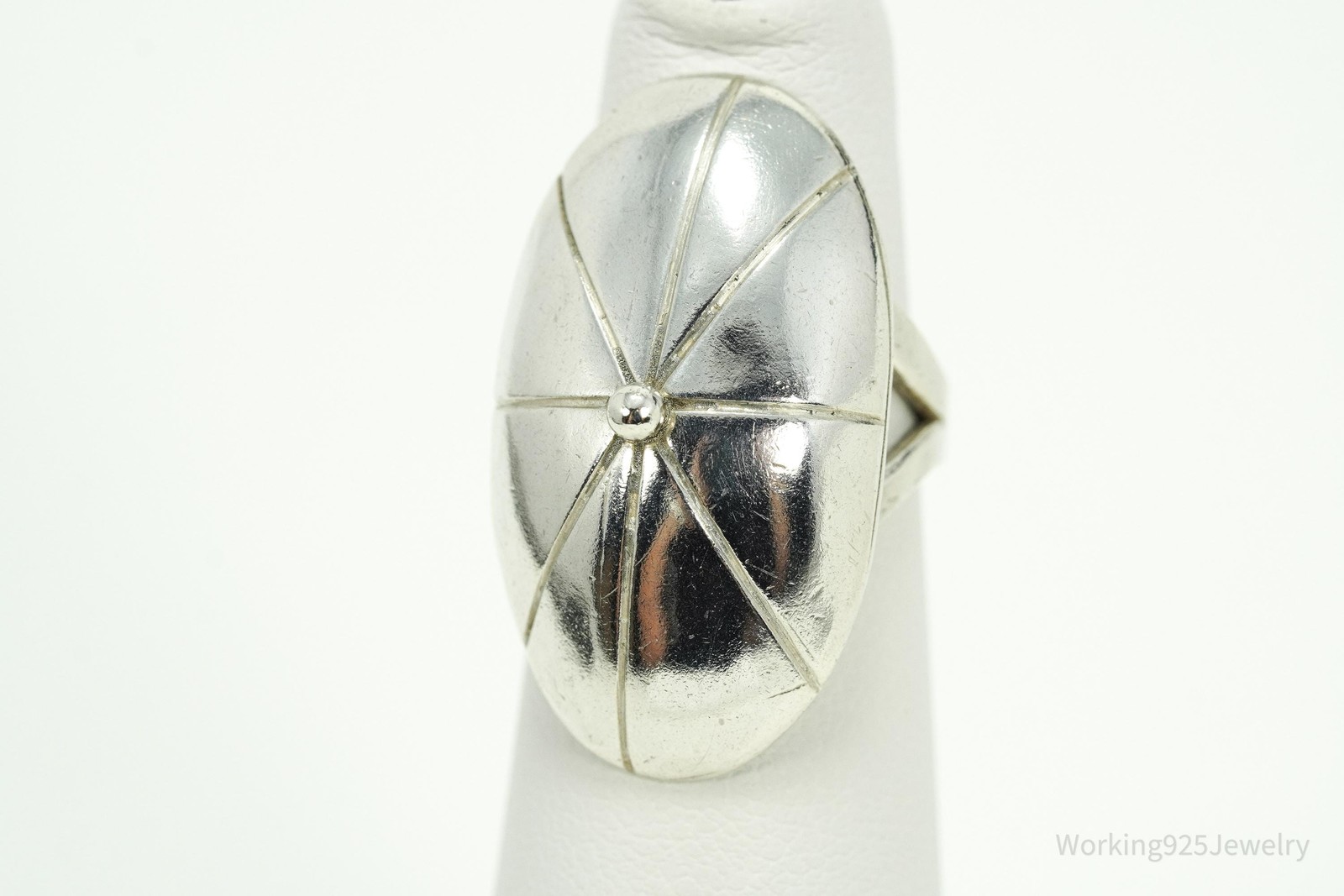 Vintage Native American Handmade Solid Silver Rin… - image 3