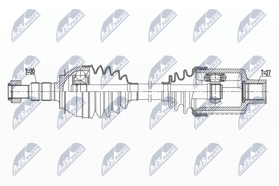 NTY OE NPW-PL-115 Drive Shaft for OPEL,VAUXHALL