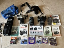 2Canon EOS Digital Rebel XT / EOS 350D Digital SLR - With Accessories And Extra