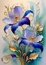 Fuinkqe Paint by Numbers Kit for Adults 16 x 20 inches, Flower-MT20636 