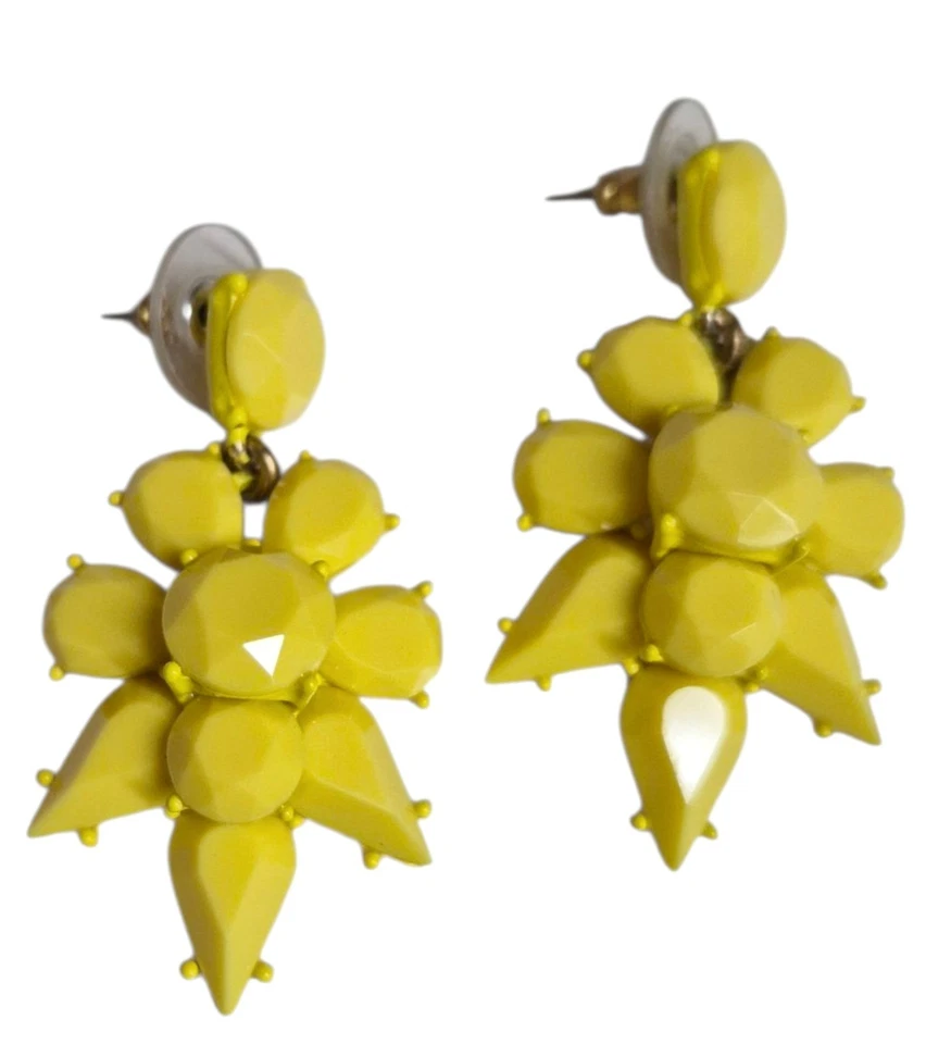 Pendientes colgantes opacos J.Crew Factory cuña limón amarillo claro oro buey Foto 2 de 4