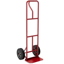 Heavy-Duty Hand Truck 770 LBS Trolley Cart w/2 Rubber Wheels Red