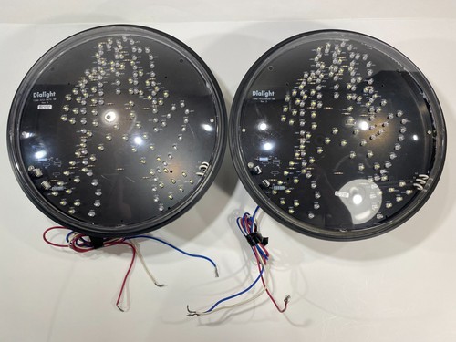 Dialight Hand/Walking Person Crosswalk Traffic Signal Module, 12" LED Set of 2