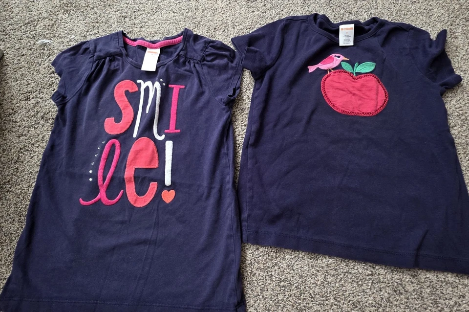 Lote Leggings Gymboree TCP Niñas Talla 8 Líneas Mixtas Mangas Cortas Azul Rojo Rosa Foto 2 de 4