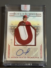 2024 Panini Boys SUmmer LETTER Patch Jersey Relic AUTO  Andrew Painter 19/49 Red