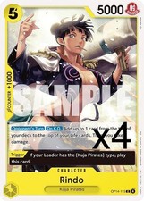 4X One Piece Card Game Rindo OP14-115 Common NM Presale