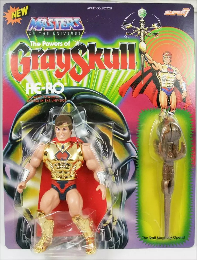 Figurine He-Ro Masters of the Universe The Powers of Grayskull par Super7 de 14 cm