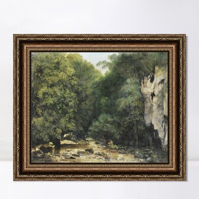 Framed Art FRENCH LE RUISSEAU DE PLAISIR-FONTAINE, DANS LA VALLEE DU PUITS NOIR