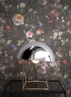 Newroom Vliestapete Schwarz Rosa Blumen Rosen Floral Romantisch Wohnzimmer Edel