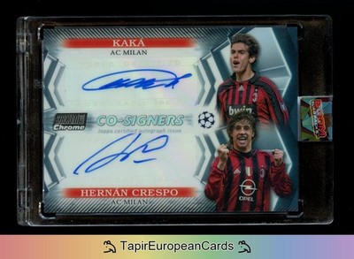 /10 KAKA & HERNAN CRESPO 2022-23 Topps Stadium Club Dual Auto Autograph AC Milan