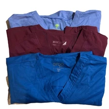 LOT OF 3 -3X MENS SCRUB TOPS NWT HEALING HANDS,WHITE CROSS FIT, ERGO NICE