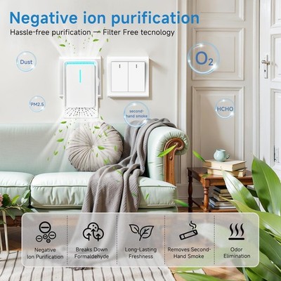 6-Pack Negative Ion Air Purifier: Quiet Mini for Home Bedroom Office Basement