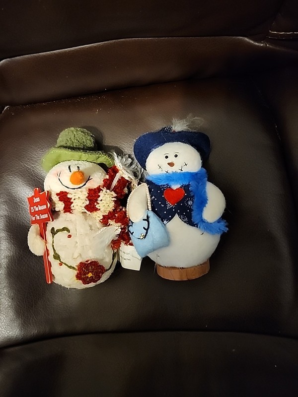 Snowman and Avon Snowlady