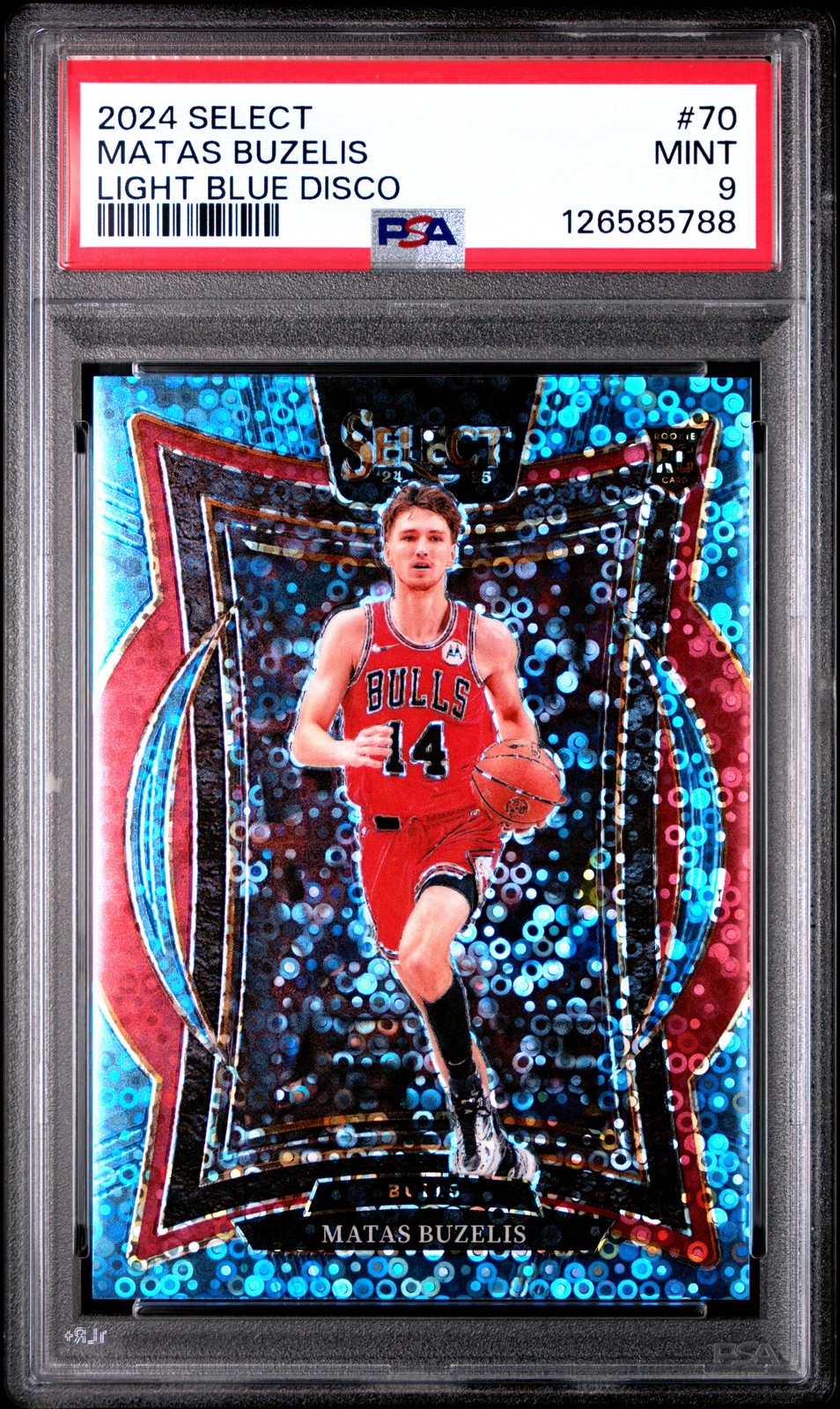 2024 PANINI SELECT LIGHT BLUE DISCO #70 MATAS BUZELIS 55/99 PSA 9