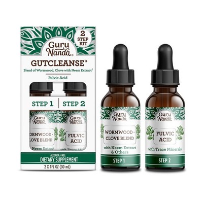 GuruNanda Gutcleanse 2-Step Kit - Dietary Supplement to 2 Fl Oz (Pack of 1) 