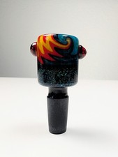 14mm Fire Ice Dichro Wig Wag Quality Glass Bowl Slide Bong Water Pipe Hookah