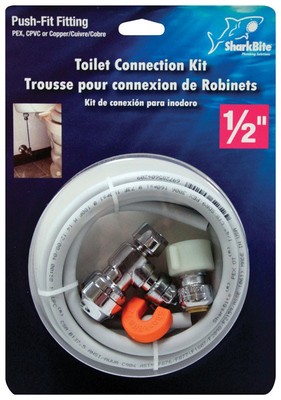 SharkBite 25088 Angle Stop Toilet Connection Kit with 1/4 in. Disconnect Clip