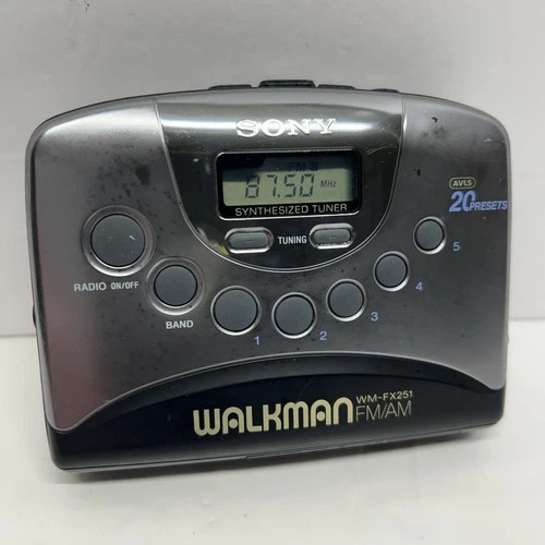 Sony Walkman WM-FX251 AM/FM Radio Cassette Player *New Belt* *Works* *Cleaned*