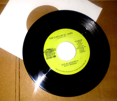 JACK.  BLANCHARD/MISTY MORGAN Clock...St.James/Tennessee Birdwalk 45 RPM L@@K!