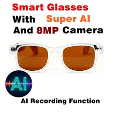 AI Smart Glasses With Camera 8MP 1080P HD Video Recording Translation Eyewear