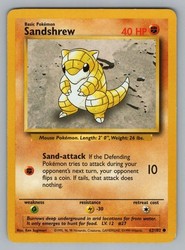 Sandshrew 062/102 Base Set Common
