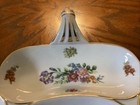 Vnt Porcelain 3 Section Condiment Serving Dish Yellow & Pink Roses Gold Trim  — photo 5