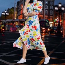 RIXO x Target Floral Mock Neck Cascade Ruffle Dress multicolor NEW Size 16/18W