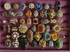 Vintage Lot Of 47 Women’s Rings Costume Jewelry Antique Ladies Classy Stones