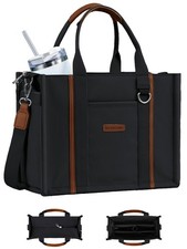 Canvas Tote Bag for Women with Zipper Compartments Large Multi-Pocket Wor...