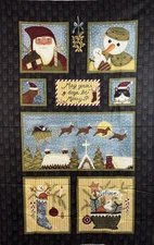Eesco Maywood Studio Christmas Signs of The Season Fabric Panel Bonnie Sullivan
