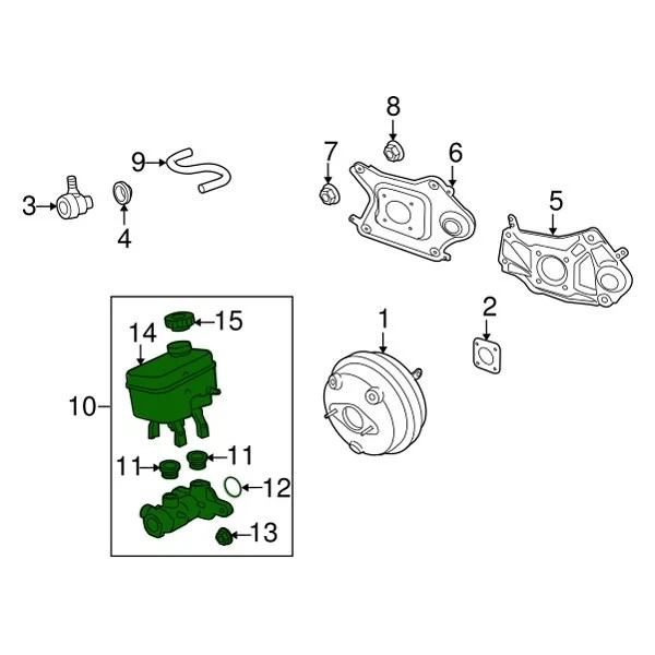 For Jeep Liberty 2012 Mopar 68091278AE Brake Master Cylinder Foto 2 de 2