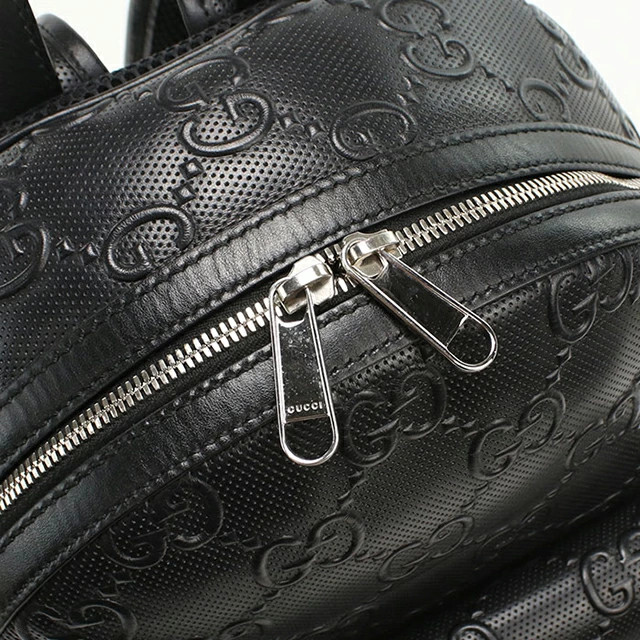 Gucci i Backpack I GG Embossed Leather 658579 Black Bag Stylish Practical r1_062 image 9