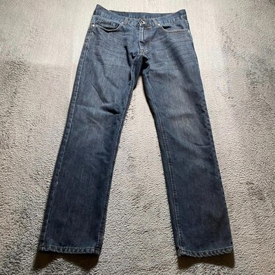 Enzo Jeans Herren W30 L28 blau Straight Hose