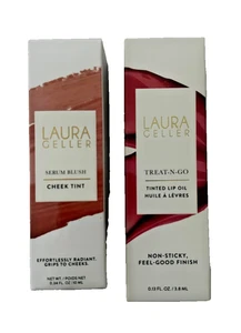 Laura Geller 2 Set de maquillage de la pièce – Première place Huile de lèvre teintée & True Tawny Cheek