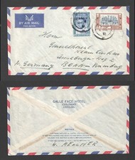 Ceylon Hotel Galle Face Colombo 1961 Cover To Germany. Sri Lanka