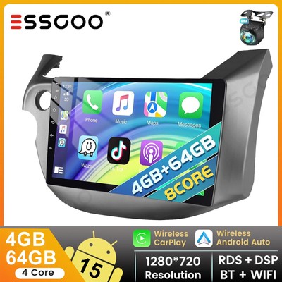 Android 15 Car Radio CarPlay AHD+GPS Stereo Player For Honda JAZZ/FIT 2008-2013
