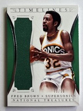 2013-14 Panini National Treasures - Timelines Materials Fred Brown #36 /99 (MEM)