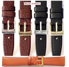 Calf Soft Leather Watch Strap 15mm 17mm 19mm BLACK DARK-BROWN WHITE TAN Quality