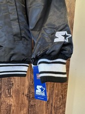 Washington Commanders Men’s XL Black Satin STARTER Varsity Full-Snap Jacket