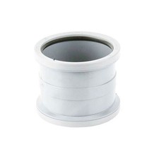 110mm Push-Fit Soil Pipe Straight Coupler - White