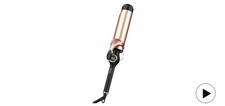 2 Large Curler Ceramic Long Barrel Hair Curler Wand Hair Styling Tool Dual Black
