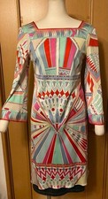 Clearance Sale Emilio Pucci geometric print dress multicolor long sleeve