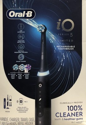 Oral-B iO Deep Clean+Whiten Rechargeable Electric iO5 Limited-2 Brush Heads