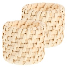  2pcs Farmhouse Napkin Rings Woven Napkin Rings Fall Rustic Napkin Rings Napkin