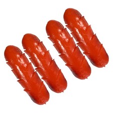 4 Pcs Artificial Food for Display Fake Realistic Sausage Hot Dog Props