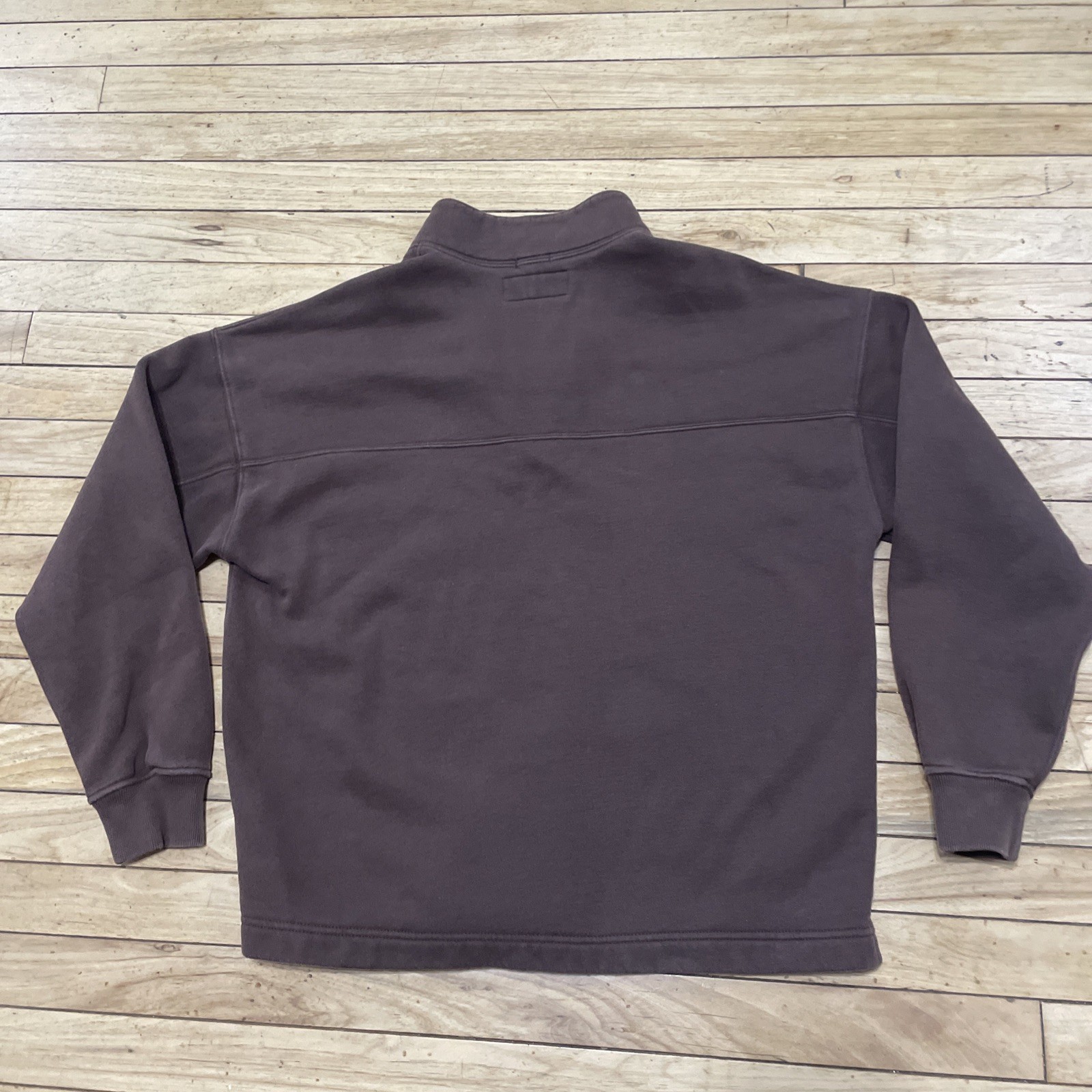 Abercrombie & Fitch 1/4 Zip Pullover Men S Oversized Brown Soft A&F Essentials thumbnail 23