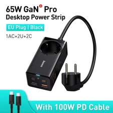 100W Gan3 Pro Desktop Charger Power Strip Charging Station Fast Charger for Ipho