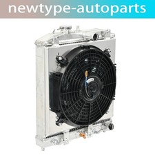 3 Row Aluminum Radiator & Shroud Fan For 1992-2000 HONDA CIVIC EK EG INTEGRA